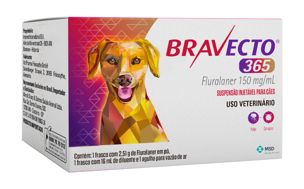 embalagem do Bravecto 365 para cães