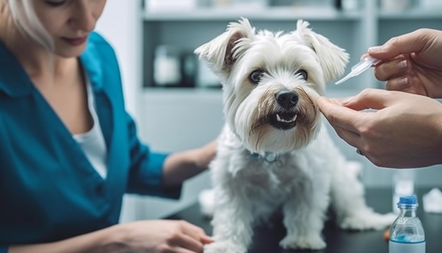 consulta de rotina com pet saudável no veterinário