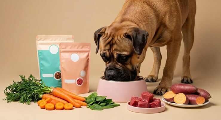 Comida natural para pets servida em pote