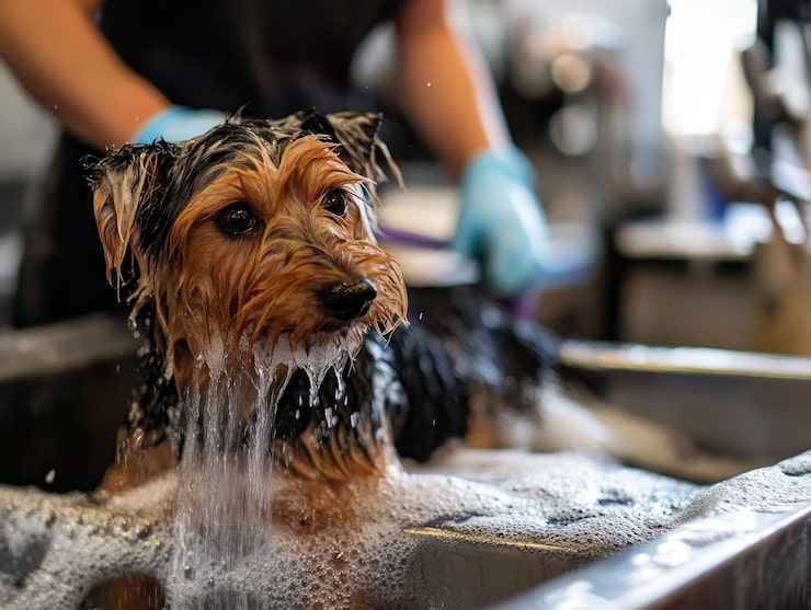 Banho e tosa profissional para cachorro
